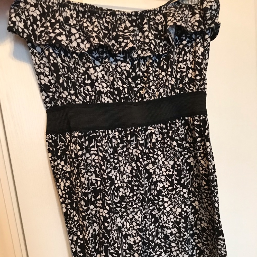 Strapless floral dress